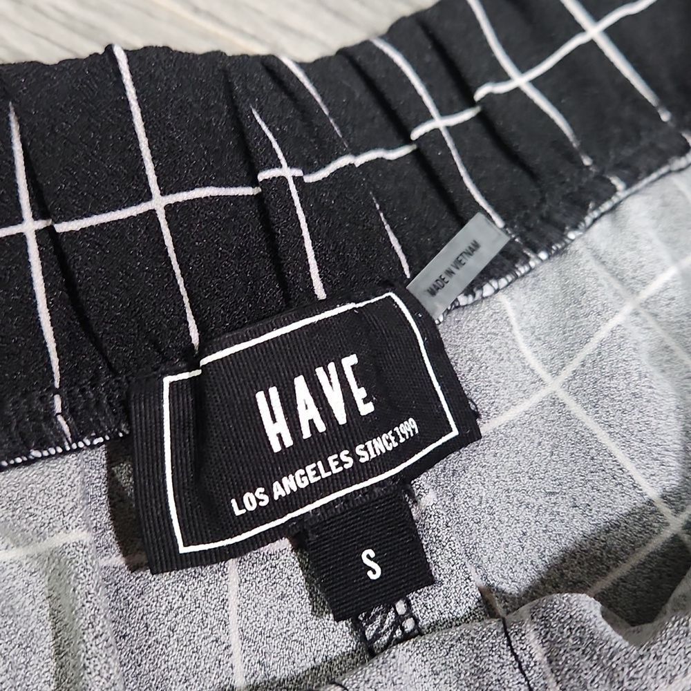 Have LA Blk/Wht Window Pane Tie Shorts - Picture 4 of 6